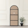 Large Black Arched Leaner Mirror 150cm x 60cm