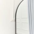 Large Black Arched Leaner Mirror 150cm x 60cm