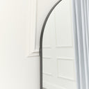 Large Black Arched Leaner Mirror 150cm x 60cm
