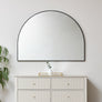 Large Black Arched Wall Mirror 90cm x 120cm