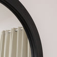 Large Black Arched Wall Mirror - 90cm x 77cm