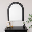 Large Black Arched Wall Mirror - 90cm x 77cm