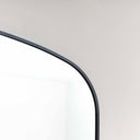Large Black Framed Arched Wall Mirror 92cm x 91cm