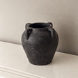 Large Black Terracotta Medora Vase - 26.5cm