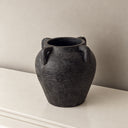 Large Black Terracotta Medora Vase - 26.5cm