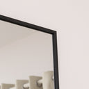 Large Black Thin Framed Wall Mirror 100cm x 50cm
