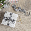 Large Black &amp; White Checked Christmas Tree &amp; Gift Wrapping Ribbon - 270cm (2.7m / 106.3')