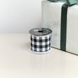Large Black &amp; White Checked Ribbon Garland - 270cm