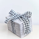 Large Black & White Checked Ribbon Garland - 270cm (2.7m / 106.3')
