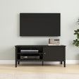 Large Black Wooden Tv Cabinet - Hales Black Range