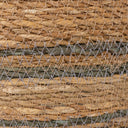 Large Brown &amp; Grey Rope Lidded Storage Basket - 39cm