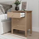 Large Chest of Drawers and Pair of Bedside Tables - Hales Pale Wood Range