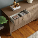 Large Chest of Drawers and Pair of Bedside Tables - Hales Pale Wood Range