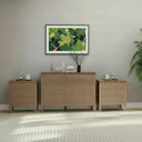 Large Chest of Drawers and Pair of Wide Bedside Tables - Hales Pale Wood Range