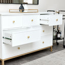Large Chest of Drawers &amp; Pair of Bedside Tables - Aisby White Range
