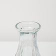 Large Clear Ribbed Glass Posy Vase