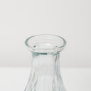Large Clear Ribbed Glass Posy Vase