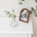 Large Clear Ribbed Glass Posy Vase