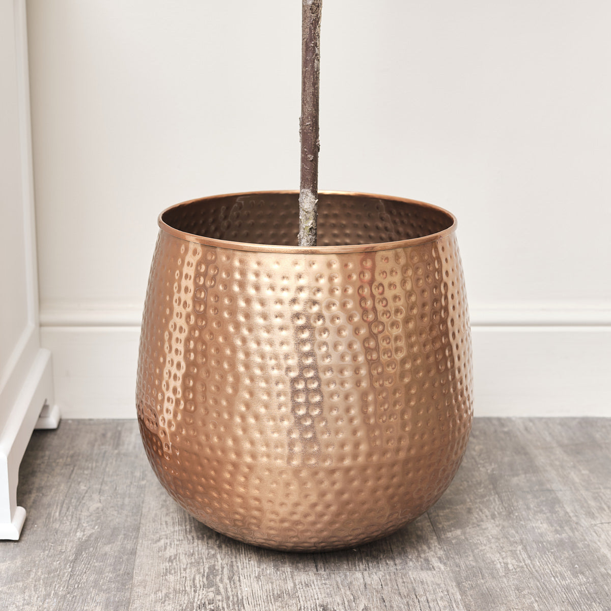 large copper plant pots Large Copper Hammered Metal Planter – Melody Maison