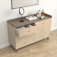 Large Cream 6 Drawer Chest of Drawers &amp; Pair Of 3 Drawer Bedside Tables - Oswin Range