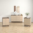 Large Cream 6 Drawer Chest of Drawers & Pair Of 3 Drawer Bedside Tables - Oswin Range