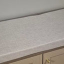 Large Cream Hall Storage Bench with Cushioned Seat - Oswin Range