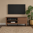 Large Dark Wood Fluted TV Cabinet / Media Storage Unit - 120cm x 50cm (47" TV's) - Hales Dark Wood Range