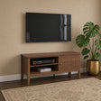Large Dark Wood Fluted TV Cabinet / Media Storage Unit - 120cm x 50cm (47" TV's) - Hales Dark Wood Range