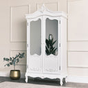 Large Double Wardrobe, Dressing Table Set, Chest of Drawers &amp; Pair of 3 Drawer Bedside Tables - Pays Blanc Range