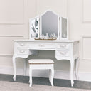 Large Double Wardrobe, Dressing Table Set, Chest of Drawers &amp; Pair of 3 Drawer Bedside Tables - Pays Blanc Range