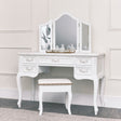 Large Double Wardrobe, Dressing Table Set &amp; Pair of 3 Drawer Bedside Tables - Pays Blanc Range
