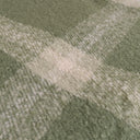 Large Forest Green &amp; Cream Knitted Throw - 160cm x 135cm