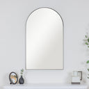 Large Framed Black Arched Mirror 100cm x 60cm
