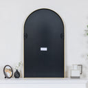 Large Framed Gold Arched Mirror - 100cm x 60cm