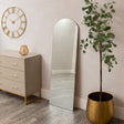Large Full Length Gold Frameless Arched Mirror - 47cm x 142cm