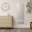 Large Full Length Gold Frameless Arched Mirror - 47cm x 142cm