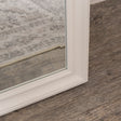 Large Full Length White Framed Wall &amp; Leaner Mirror - 47cm x 142cm