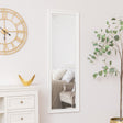 Large Full Length White Framed Wall &amp; Leaner Mirror - 47cm x 142cm