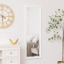 Large Full Length White Framed Wall &amp; Leaner Mirror - 47cm x 142cm