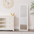 Large Full Length White Framed Wall &amp; Leaner Mirror - 47cm x 142cm