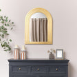 Large Gilded Gold Arched Wall Mirror - 80cm x 60cm