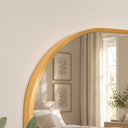 Large Gold Curved Arched Wall Mirror - 110cm x 90cm