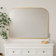 Large Gold Curved Arched Wall Mirror - 110cm x 90cm