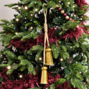 Large Gold Metal Hanging Bells Christmas Tree Decoration - 50cm