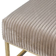 Large Gold &amp; Taupe Ribbed Ottoman Footstool