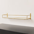 Large Gold Twisted Rope Design Wall Shelf with Frosted Glass Shelf