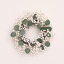 Large Green &amp; White Berry &amp; Eucalyptus Christmas Wreath Decoration