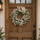 Large Green & White Berry & Eucalyptus Christmas Wreath Decoration