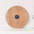 Large Green Wooden Grain &amp; Gold Detailed Wall Clock - 70cm x 70cm