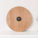 Large Green Wooden Grain &amp; Gold Detailed Wall Clock - 70cm x 70cm
